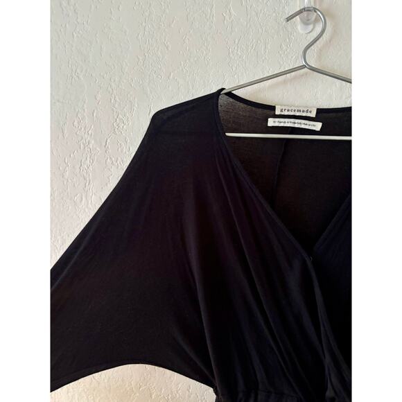 Gracemade Women's Dwell Black Super Soft Modal Jumpsuit Made in USA Size M $155 - Picture 4 of 6
